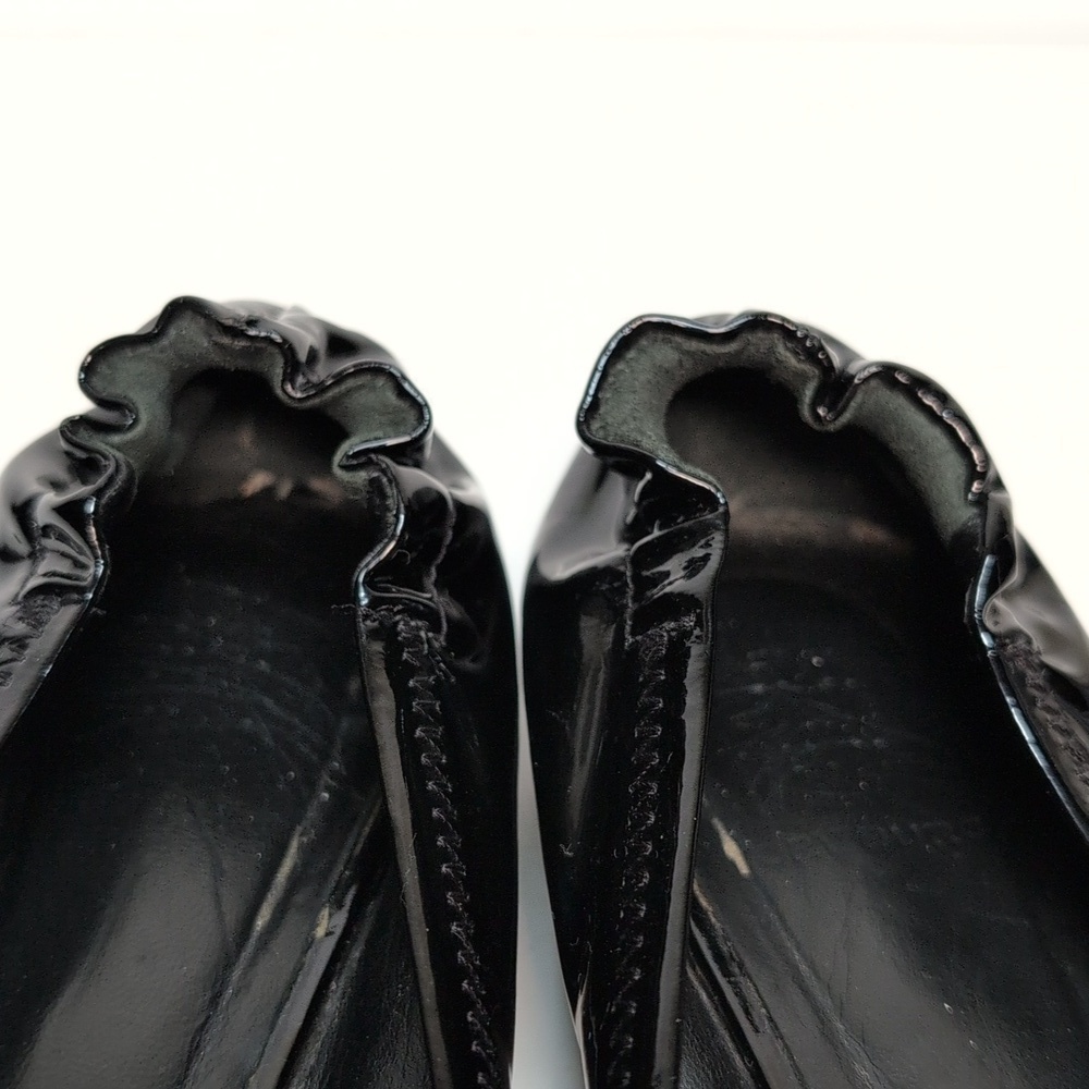 Tory Burch Minnie slip on leather glossy ballerina flats woman's size 7 - Picture 9 of 16